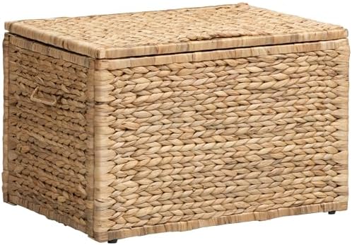 eHemco Storage Trunk with Metal Frame, Natural, 23.3 by 16.5 by 15.2 Inches - Image 4