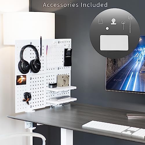 VIVO White Clamp-on 20 x 24 inch Desk Pegboard, PP-DK24W - Image 6
