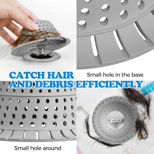 zaa Shower Drain Hair Catcher Bathtub Drain Cover Strainer Protector - Image 5