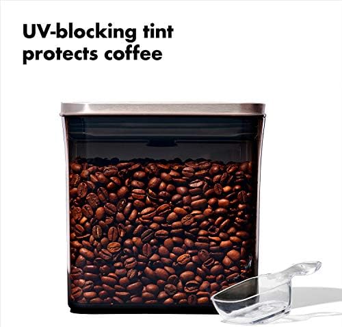 OXO Steel POP Coffee Container with Scoop, 1.7 Qt for Coffee, Tea and More - Image 3