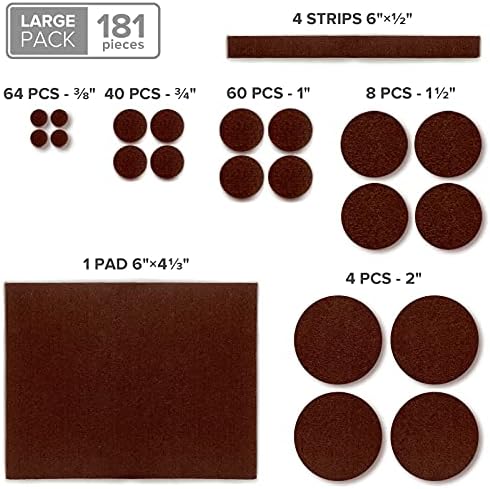 Felt Furniture Pads X-PROTECTOR 181 PCS Premium Furniture Pads - Felt Pads - Image 5