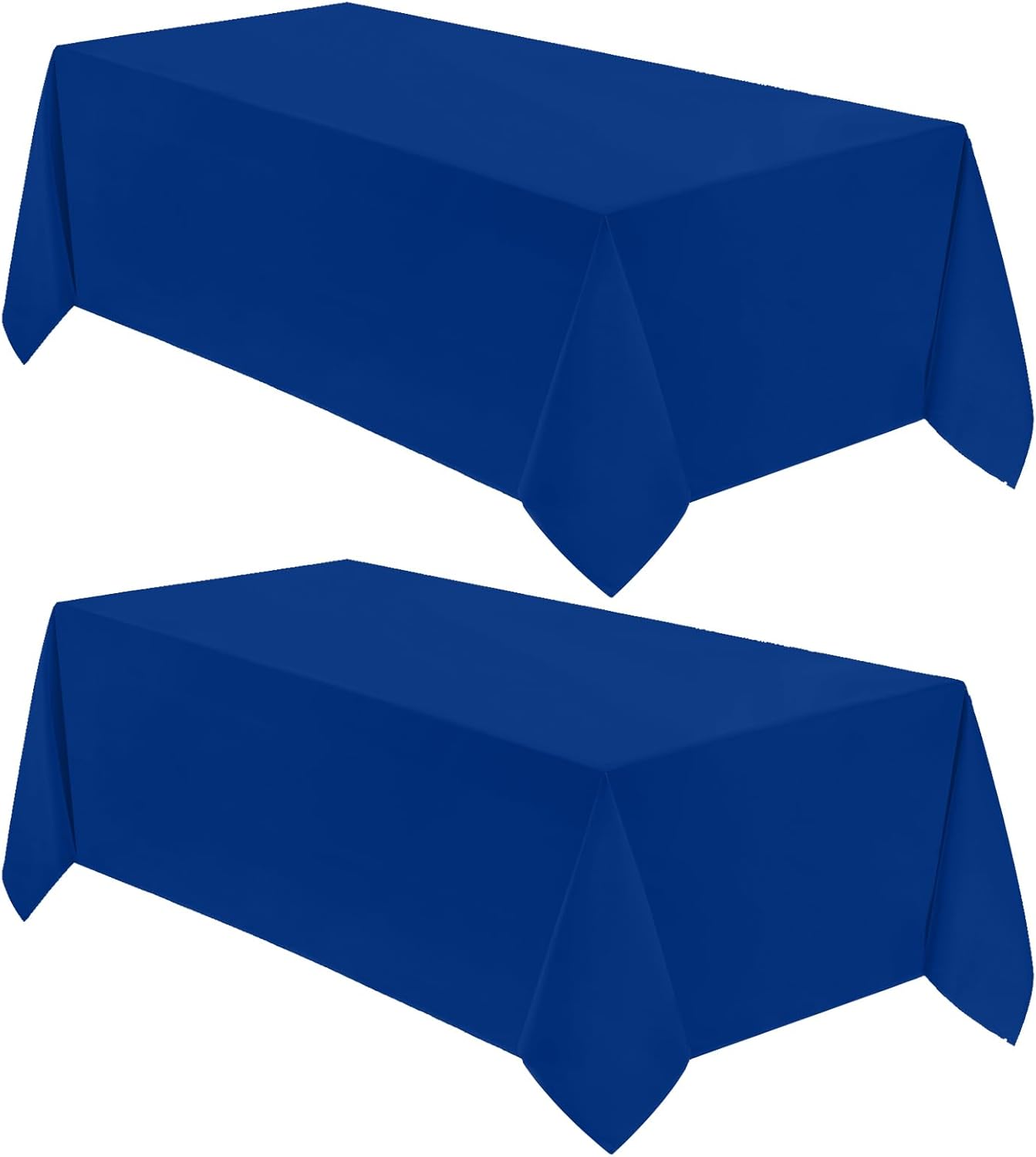 VidaFete Tablecloth 2 Pack 90*132inch Rectangle Table Cloth Polyester, Stain Wrinkle Resistant Polyester Dining Table Cover for Kitchen Dinning Party Wedding Rectangular Buffet Decoration(Royal Blue)