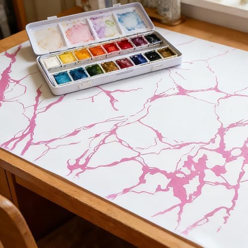Pink Marble Pattern Shelf Liner, Non-Adhesive Non-Slip Thickened - Image 7