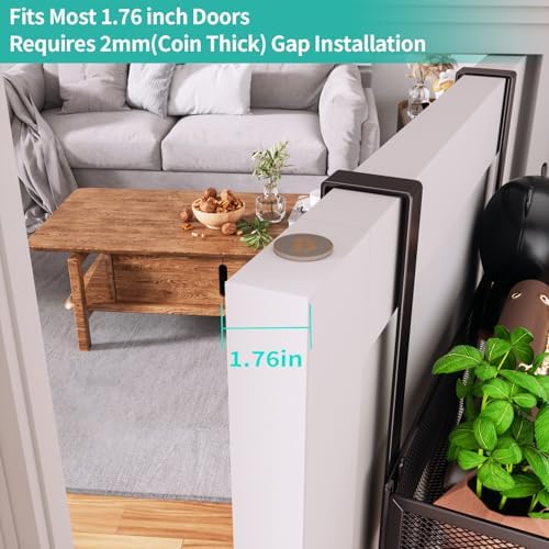 HapiRm Over The Door Hanger with Coat Hooks and 2 Baskets, Rustproof & Waterproof Over The Door Hooks, Storage Organizer for Hats, Bathroom, Kitchen, Bedroom - Bronze - Image 4