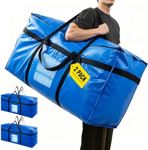 60 Gallon Extra Large Storage Bags, Heavy Duty Moving Bags, 2 Packs by Unknown