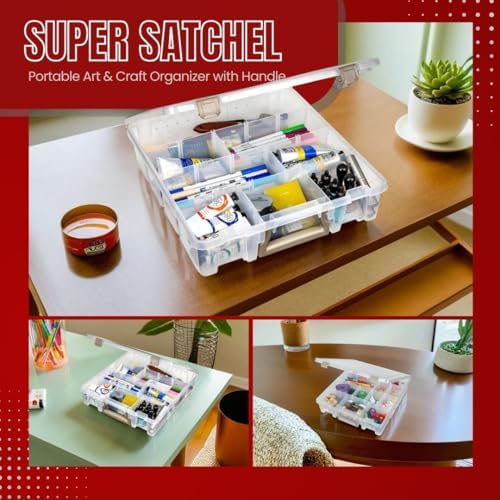 ArtBin Super Satchel Craft Organizer with Removable Dividers, Clear - Image 6
