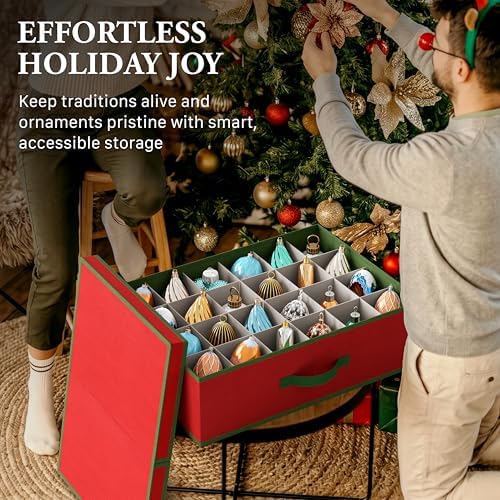 Simple Houseware Christmas Ornament Storage Bin for 6-Inch Tall Finials - Image 6