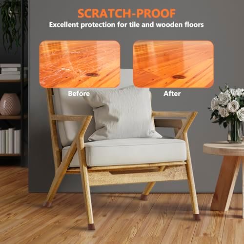 BAIPOK 36Pcs Round Chair Leg Floor Protectors for Hardwood Floors - Image 4