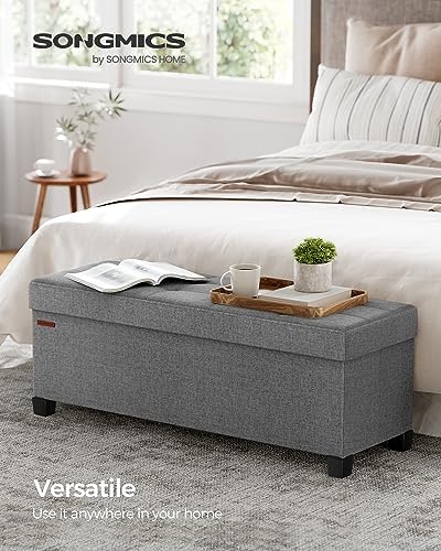 SONGMICS Storage Ottoman Bench, Foldable Foot Rest with Legs - Image 3