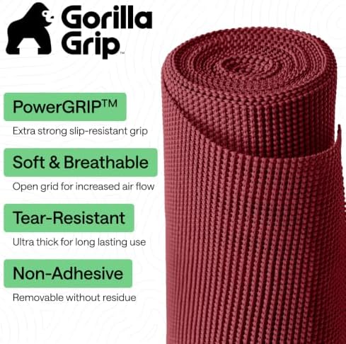 GORILLA GRIP powerGRIP Drawer Shelf and Cabinet Liner, 20"x30', Red - Image 2