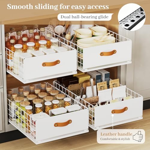 Pull Out Cabinet Organizer, Slide-Out Pantry Shelves, Fits Framed Cabinets - Image 5