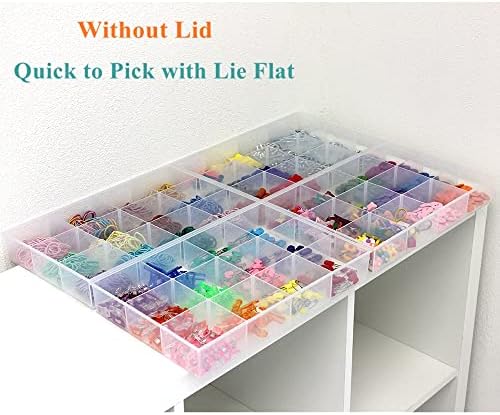 2 Pack Fixed 12 Grids Clear Plastic Organizer Sorting Tray - Image 5