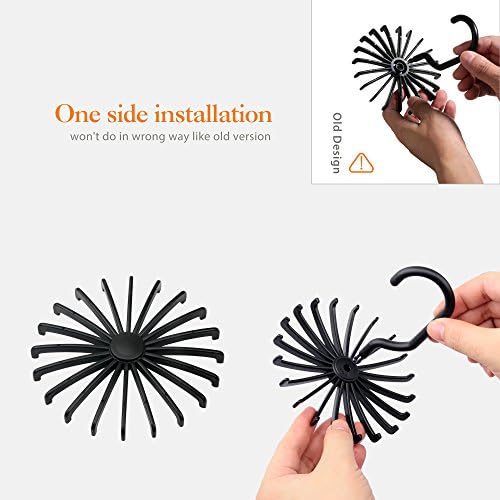 IPOW 2 Pack Updated Twirl Tie Rack Belt Hanger Holder Hook for Closet Organizer Storage - Image 5