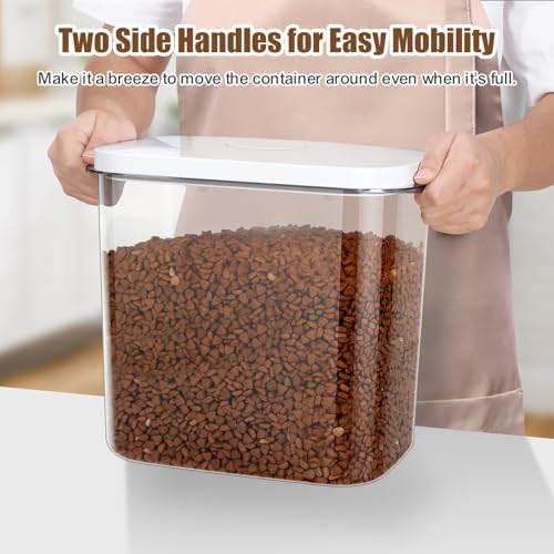 TBMax Dog Cat Food Storage Container 12-15 Lbs with Easy-Carrying Handles, Stackable Pet Food Dog Treat Container with Pop Up Lids, Airtight Food Storage Bin for Kitchen Organization - Image 6