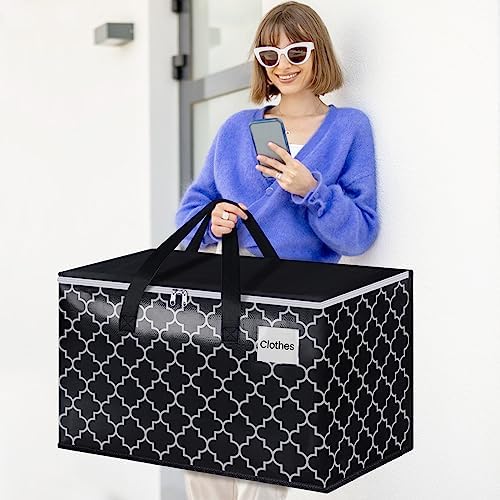 HomeHacks Heavy Duty Moving Bags, 8 Packs, 100L, Black - Image 6