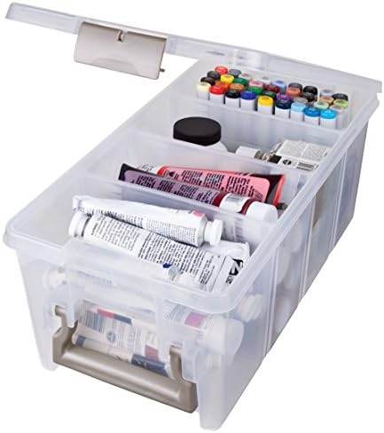 ArtBin Semi Satchel Craft Organizer with 3 Dividers, Clear - Image 4