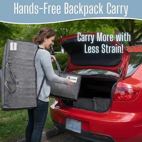 VENO 6 Pack Heavy Duty Moving Bags with Backpack Straps, Zippers & Handles, Extra Large Packing Bags for College Dorm Essentials, Moving Supplies Alternative to Cardboard Moving Boxes - Image 4