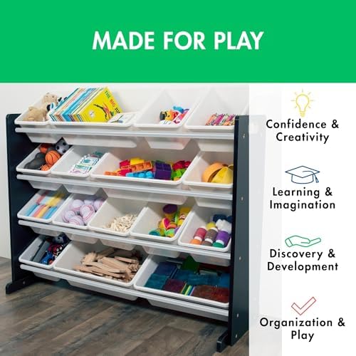 Humble Crew Kids Toy Organizer with 16 Bins, 4 Tier Storage for Playroom - Image 5