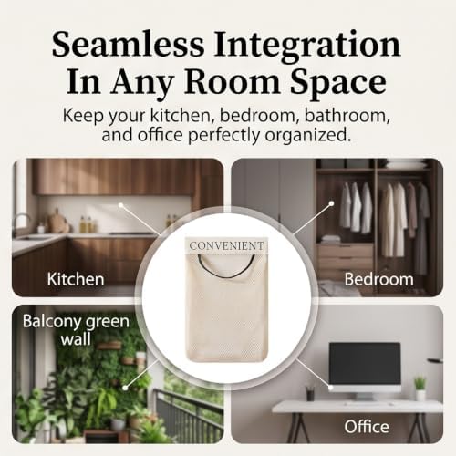 2 Pack Trash Bag Holder Dispenser Sticky Wall Mount Mesh Convenient Storage Organizer for Home Kitchen Grocery Plastic Shopping Garbage Bags Reusable Produce Tote Bag - Image 5
