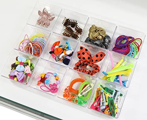 Simple Houseware Clear Desk Drawer Organizer, 3.25"x 3.25", 12 Packs - Image 4