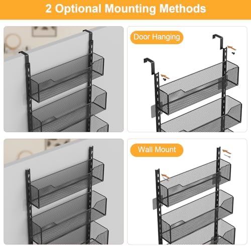 VyGrow Over The Door Towel Rack with 3 Tier Mesh Baskets for Bathroom - Image 5