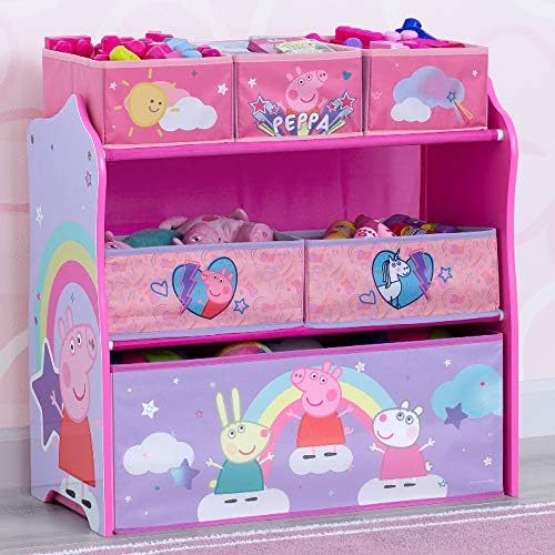 Delta Children Design & Store 6 Bin Toy Storage Organizer, Peppa Pig - Image 2
