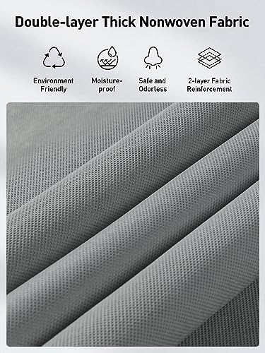 Yecaye 1 Pc Over the Door Organizer with 5 Bins 10 Side Pockets, 44lbs Load Hanging Bathroom and Bedroom Organizer, behind the Door Hanging Organizers for Nursery Newborn Baby Essential Stuff Grey - Image 6