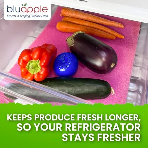 Bluapple FreshMats Washable Fridge Mats, Pink, 12x15, Set of 4 Mats - Image 5