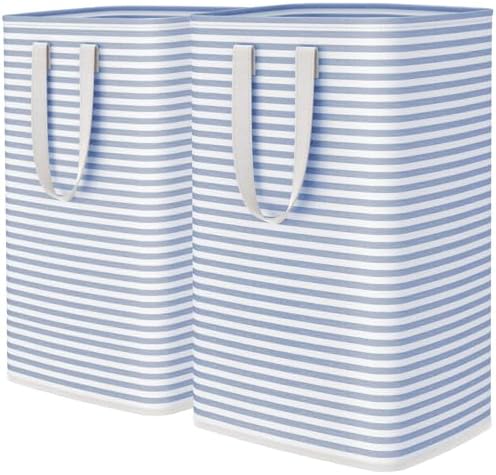 Lifewit 80L Large Laundry Baskets, Laundry Hampers Bags, 2 Pack, Blue by Lifewit