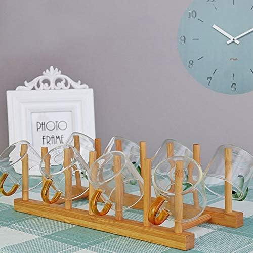 Kunovo Bamboo Dish Rack,Pot lid/Plate/Cutting Board Organizer for Kitchen cabinets,Bottle Drying Holder… - Image 2