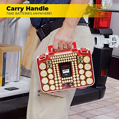 Ontel Battery Daddy Smart - Battery Organizer Storage Case with Tester,Stores & Protects Up to 150 Batteries,Clear Locking Lid,As Seen On TV,Smart - 150 Batteries (BADAS-MC4),(Pack of 4) - Image 4