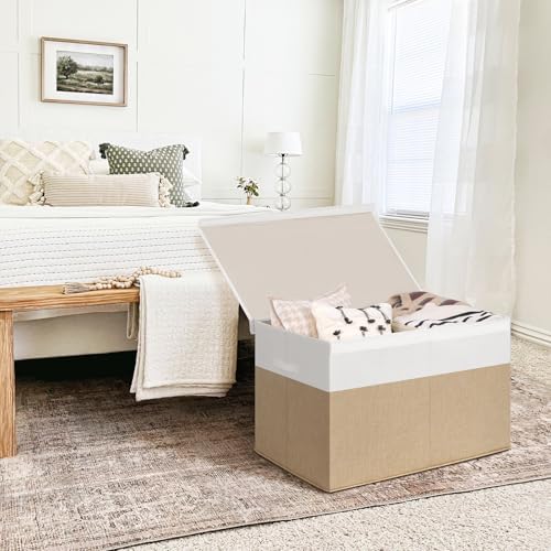 INDRESSME 122L Large Toy Storage Box with Lid Collapsible Toy Chest - Image 5