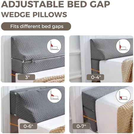 Bed Wedge Gap Filler Twin Size, Wedge Pillow for Headboard Gap, 39×10×6 in - Image 3