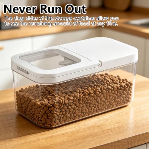 YEXEXINM Pet Food Storage Container with Lid & Scooper 5-7.5lbs/6L Dog Food Storage Container Clear Airtight Cat Food Storage Container BPA Free Dog Treat Container Store Dry Food for Pantry Kitchen - Image 5