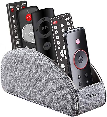 Pu Leather TV Remote Control Holder with 5 Compartments,Remote Caddy/Tray by YAPISHI