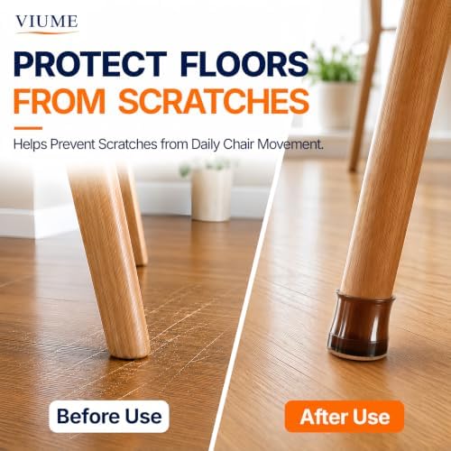 24 Pcs Chair Leg Floor Protectors for Hardwood Floors Round - Image 2