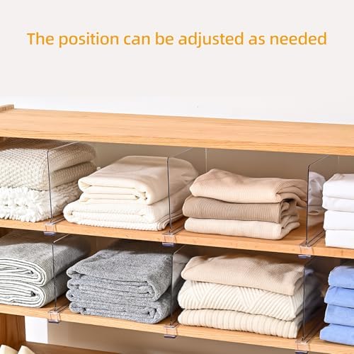 Shelf Dividers，Vertical Purse Organizer for Closet，Thickened and Sturdy Shelf Organizer for Sweater, Shirts, Handbags,8" Tall x 11" (6 Pcs) - Image 5