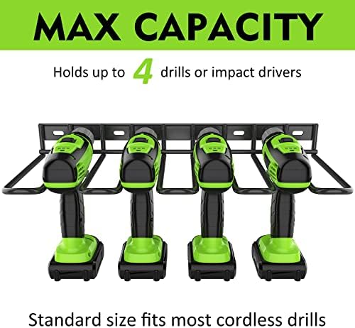ENONCI Power Tool Organizer Wall Mount Drill Holder Storage Rack 50lb - Image 4