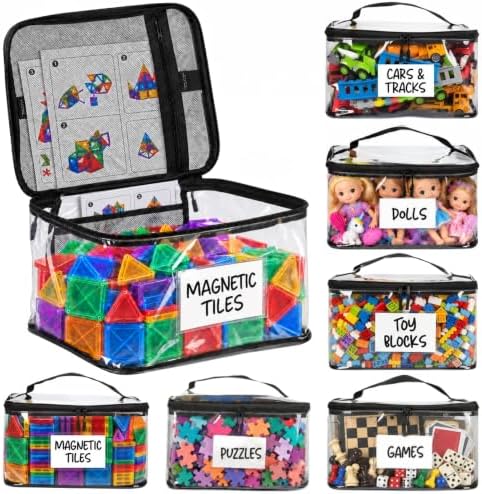 6-Pack Extra Large Clear Toy Storage Bags with Zippers, TPU by Unknown