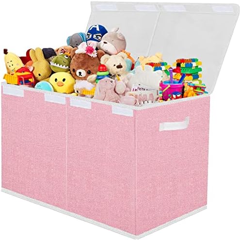 Pantryily Large Foldable Toy Storage Box with Lid,Plush Toy Organizer Chest by Pantryily