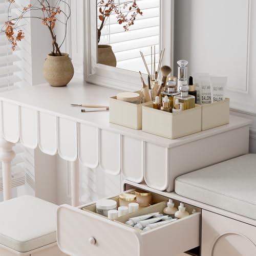 DIMJ Drawer Organizer Clothes, 20 Pack Dresser Organizer, Foldable Closet Organizers and Storage, Fabric Dresser Bins, Drawer Dividers for Nursery, Baby Clothes, Underwears, Sock (Beige) - Image 5