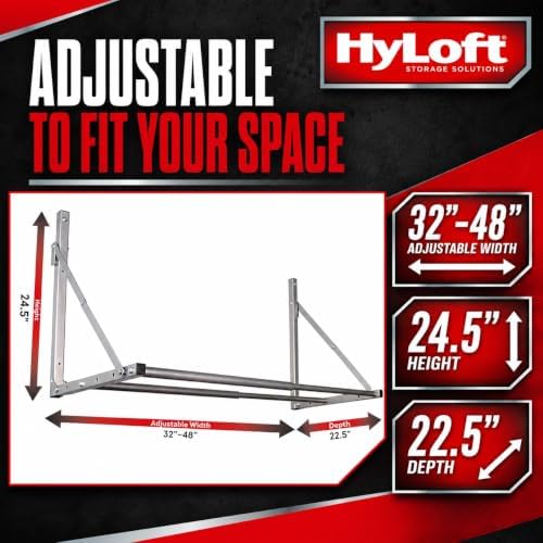 HyLoft Wall-Mounted Folding Tire Storage Loft Rack - Image 5