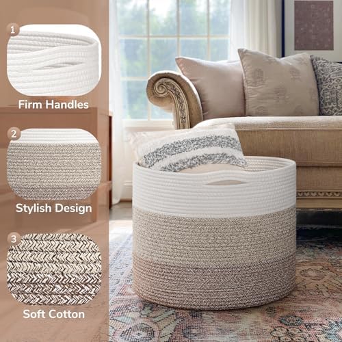 Goodpick Woven Basket for Blankets & Toys, Nursery & Living Room Decor, 45L - Image 5