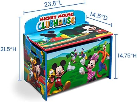 Delta Children Deluxe Toy Box, Disney Mickey Mouse - Image 4