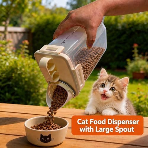 2 Lbs Small Cat Dog Food Storage Container for Bird Seed, Pet Food, 2 Pack - Image 4