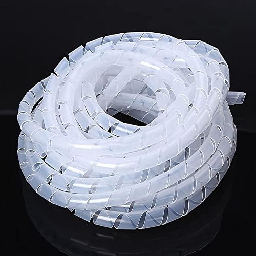 Spiral Cable Wrap -20 Ft 1/2" Cable Management Sleeve Organizer for Computer Cable,Power Cord Audio Video Cable (1/2 Inch-20Ft, White) - Image 2
