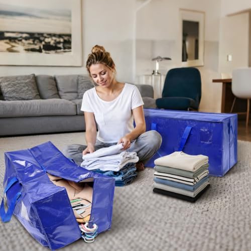 Extra Heavy Duty Large Moving Bags with Zippers and Reinforced Handles - Image 2