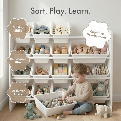 Humble Crew Kids Toy Organizer with 16 Bins, 4 Tier Storage for Playroom - Image 5