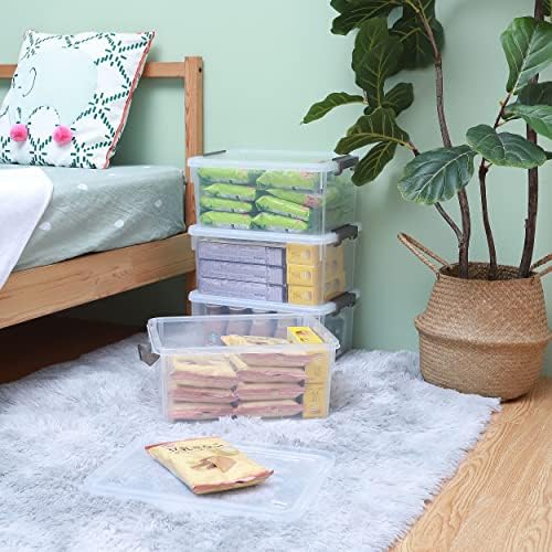 Citylife 8-Pack 17 QT Clear Plastic Storage Bins with Latching Lids - Image 4