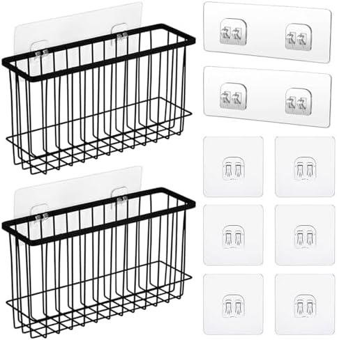 Over the Cabinet Door Organizer 2 Pack, Self Adhesive cabinet door organizer Pantry Door Organizer, Inside Cabinet Storage, Cutting Board Organizer Wall Mounted, Home Organization by EINFAGOOD